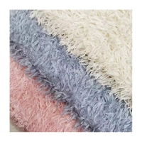 DDP états-unis chine produit multi-couleurs conception en gros plume vers le bas velours longue peluche fausse fourrure tissu recyclé pour la maison Textile vêtement