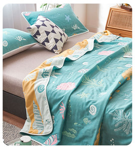 Couverture en percale 100% coton pur, adaptée au lit et au <span class=keywords><strong>canapé</strong></span>, confortable, douce, double face, couvre-lit, lit simple, 60 pouces x 80 pouces - Product Image 2