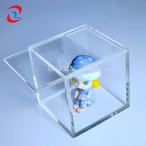 Rõ ràng nhựa Kẹo hộp kích cỡ khác nhau vuông Cube sô cô la lưu trữ container kệ trưng bày - Product Image 2