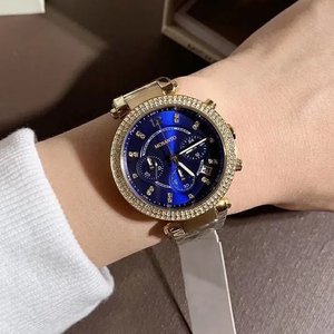 Top Brand originale M-K6262 signore di vetro minerale 316L acciaio inossidabile cinturino al quarzo moda e Business orologio da donna - Product Image 2