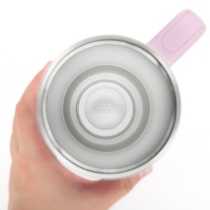 Seau à glace isotherme en acier inoxydable de 40 oz avec poignée de voiture, couvercle à ventouse, anti-chute, portable, avec paille, design moderne - Product Image 4