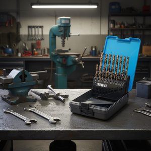 Fervi <b>Cobalt</b> <b>Drill</b> <b>Set</b> 19 Piece 1 To 10 Mm For Metal Drilling - Product Image 3