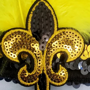 Fabricant New Orleans Saints Bandeau à paillettes Fleur De <span class=keywords><strong>Lis</strong></span> pour femmes Ceinture de tête en plumes - Product Image 4