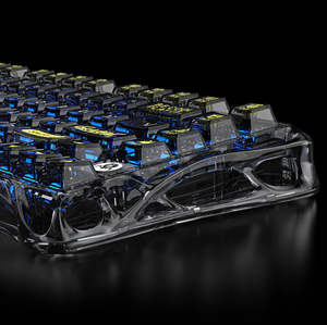 Clavier de jeu mécanique programmable 75 % anti-ghosting, sans fil et filaire tri-mode, hot-swap, rétroéclairage RGB, fixation Gasket, transparent - Product Image 2