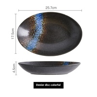 Assiette à sushi en céramique en forme de tanière de style japonais Plat à dessert au design moderne en forme de poisson pour fournitures de restaurant d'hôtel
