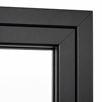 Portes d'entrée doubles à cadre en alliage d'aluminium moderne avec façade en verre, tailles 36x80 et 44x88 pouces, personnalisables OEM pour entrée résidentielle