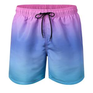 Short de bain pour homme avec logo personnalisé 3D, échantillon gratuit, dégradé, séchage rapide, doublure en mesh avec poches - Product Image 5