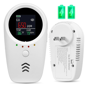 Détecteur <span class=keywords><strong>de</strong></span> <span class=keywords><strong>gaz</strong></span> extérieur 4-en-1 avec alarme CO, moniteur <span class=keywords><strong>de</strong></span> monoxyde <span class=keywords><strong>de</strong></span> carbone et d'humidité, batterie <span class=keywords><strong>de</strong></span> secours et détecteur <span class=keywords><strong>de</strong></span> température et d'humidité - Product Image 1