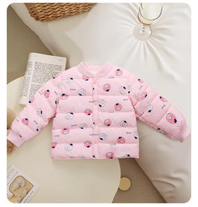 Hzwn1320 - Manteau en coton doublé pour garçons et filles, fermeture à simple boutonnage, chaud et décontracté, motif imprimé pour bébé - Product Image 4