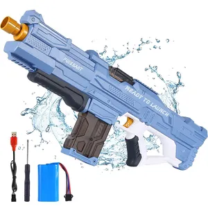 600cc Electric Water Gun para adultos Crianças Squirt Super Water Soaker Automatic Water Guns Blaster 30ft Range Summer Toys Plastic