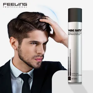 Factory wholesale 600ml private label hair spray products custom logo hair styling spray strong hold hair spray for men