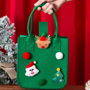 <b>Christmas</b> Eve Kids Durable Felt <b>Gift</b> <b>Bag</b> for Wedding Candy Cookie Storage and <b>Gift</b> Wrapping - Product Image 1