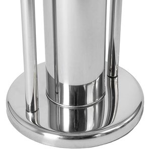 Porte-papier toilette en acier inoxydable avec support pour brosse, 22x80 cm, couleur argent, accessoire de salle de bain - Product Image 4