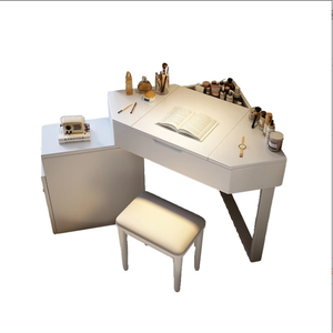 New Modern Solid Birch Wood Triangular Dressing Table with Integrated Drawers Panel Design for <strong>Bedroom</strong> Hotel <strong>Vanity</strong> Storage <strong>Unit</strong> - Product Image 6