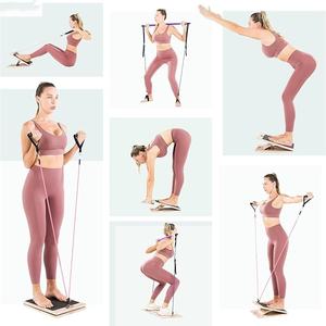 Tabla Inclinada Profesional de Madera Wellshow y Estirador de Pantorrillas, <span class=keywords><strong>Kit</strong></span> de <span class=keywords><strong>Barra</strong></span> de Pilates con Bandas de Resistencia Multifuncional - Product Image 4