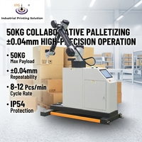 Robot de palettisation collaboratif de 50 kg, précision élevée ±0,04 mm, machine de palettisation automatique de boîtes pour ligne d'emballage
