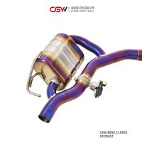 Silencieux d'échappement actif à ajustement parfait, en titane violet, avec valves et télécommande pour Benz CLE300 2.0T 2024+