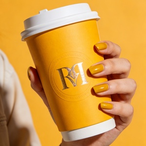 Vasos de papel desechables para café con impresión personalizada, 12 oz, doble pared, aislados, para bebidas calientes, para cafetería, solución de empaque integral, al por mayor - Product Image 6