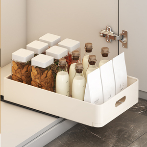 Ownswing nhà bếp trượt lưu trữ giá mở rộng Tủ kéo ra ngăn kéo món ăn khô giá thoát nước tổ chức - Product Image 6