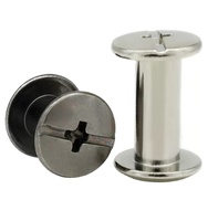 M3 M4 M5 2mm Femelle Mâle En Acier Inoxydable Croix Fendue Dôme Tête Laisse Rivets Reliure Chicago Vis pour Livre Sac À Main