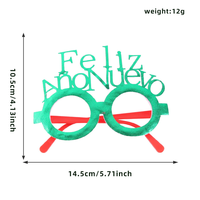 Lunettes argentées pour le Nouvel An espagnol, accessoire photo festif pour la célébration du Nouvel An espagnol, réunion de famille et accessoire de costume