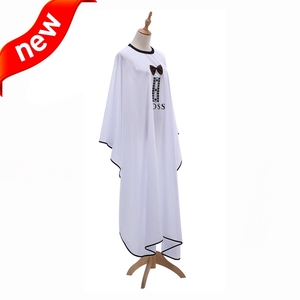 Mantella da Barbiere/<span class=keywords><strong>Parrucchiere</strong></span> Antistatica e Resistente all'Acqua di Alta Qualità, Nuovo Design, Bianca in Nylon Poliestere con Fiocco, per Salone di Bellezza - Product Image 3