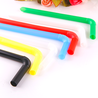 Paket individu sedotan Jumbo teh Boba Plastik Multi warna pesta sekali pakai