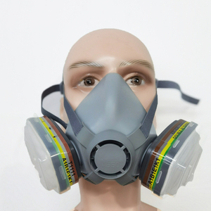 Masker Respirator karet pelindung bahan kimia, masker Filter Gas cat, masker Respirator konstruksi keselamatan PPE - Product Image 3