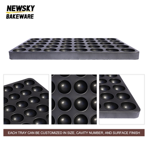 Moule à pain à 40 cavités pour hamburgers, en alliage d'aluminium antiadhésif, plateau de boulangerie commercial pour la fabrication de pains à hamburgers et de pains. - Product Image 2