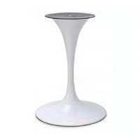 Pieds de table modernes en acier inoxydable plaqué argent, durables, de forme trompette, pour hôtels, bureaux, écoles et usage domestique