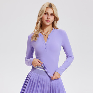 新款女士加大码亨利衬衫跑裙套装配百褶裙轻便休闲网球高尔夫秋季装 - Product Image 2