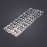 Lentille linéaire LED 3535 286x61mm Lentille optique PMMA Angle de faisceau de 90 degrés pour barres lumineuses LED