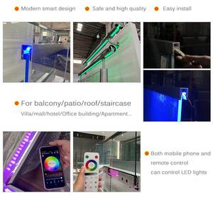 ราวบันไดเรือยอชท์ ราวบันไดกระจก ราวบันได LED ราวบันไดข้างอาคาร ราวบันไดริมทะเล ราวบันไดภายในอาคาร ราวบันไดภายนอกอาคาร ราวบันไดรักษาความปลอดภัย ระเบียง ลานบ้าน ระเบียง ราวบันได ราวจับ - Product Image 4