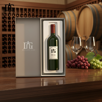 Boîtes de champagne et de vin en carton personnalisées avec logo de marque, estampillage or, emballage cadeau en papier, avec satin de luxe
