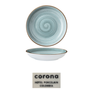 Assiette creuse Corona Artisan Azzurro décorée à la main 25,4 cm pour restaurants, hôtels, fournitures hôtelières, vaisselle en gros - Product Image 4