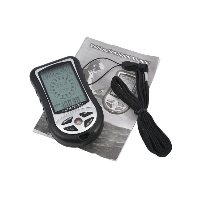 DS302 Portable Altimeter Barometer Altitude Meter Thermometer Compass Multifunctional Outdoor Mountaineering Meter