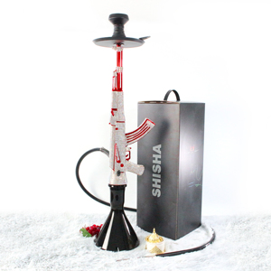 Sheesha <span class=keywords><strong>AK47</strong></span> Shisha Hookah, set de narguile personalizado, diseño de pistola de lujo grande, 18x88CM, Shisha AK Hookahs para bar y fiesta en casa, fumar - Product Image 3