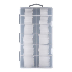 Boîte de 240 capsules d'ongles en gel souple transparent mat, longues, demi-couverture, style <span class=keywords><strong>French</strong></span>, sans besoin de lime, pour la création et l'extension d'ongles - Product Image 6