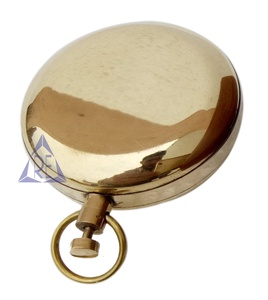 Bussola a pulsante in ottone con quadrante racchiuso in <span class=keywords><strong>legno</strong></span> per navigazione nautica bussola tascabile per escursioni in campeggio con puntatore - Product Image 5