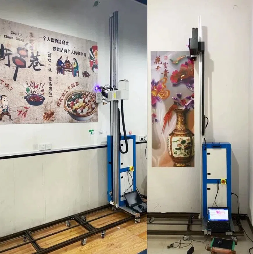 UV Imprimante Murale 3D Vertical Impresora de pared Pared y piso Todo en una máquina de pintura