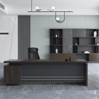 Bureau d'Ordinateur de Direction en Bois Convertible en L, Moderne et de Luxe, pour Bureau à Domicile