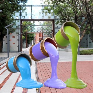 Reçine fiberglas heykel boya kovası fiberglas sahne heykelleri alışveriş merkezi Plaza için - Product Image 6