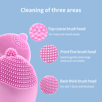 Rechargeable Sonic Vibration Silicone Brosse De Nettoyage Du Visage Nettoyage En Profondeur Visage Instrument