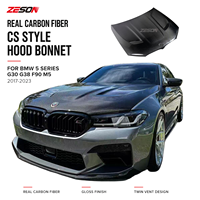 ZESON Capot en fibre de carbone véritable style CS pour BMW Série 5 G30 G38 M5 F90 540i 530i 2017-2023
