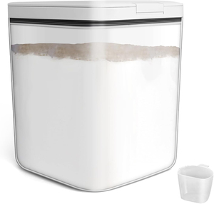 Wholesale Plastic PP Glossy Rectangle Home Kitchen Rice Storage <b>Containers</b> 20-35L Capacity Moisture Proof Food Grains Lids - Product Image 4