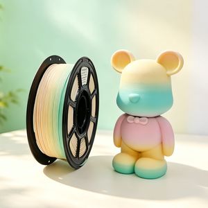 Filament d'impression 3D PLA/PETG/TPE/TPU/PEBA/ABS/PA Matériaux personnalisés Diamètre 1,75 mm 1 kg Finition mate Arc-en-ciel Vibrant 190-230°C - Product Image 3