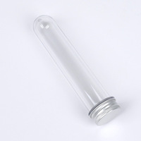 Bouteille en plastique PET avec bouchon en aluminium 70ml 150mm x 32mm Tube à essai avec couvercle à vis chaussures dentelle bouteille vide conteneurs de bain de sel