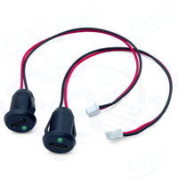 Câble USB Type C à montage sur panneau, charge rapide 5A, indicateur LED 2 broches, connecteur PH2.0 en laiton, aluminium IP67, automobile, industriel, RoHS