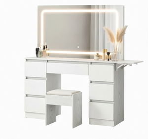 Mesa de Maquillaje con Iluminación LED y Espejo para Salón de Belleza y Exhibición en Tiendas - Product Image 1
