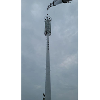 Antenne de télécommunication en acier galvanisé Poteau 18m 20m 25m 30m Tour de radio Internet Accessoire pour tour monopole télécom